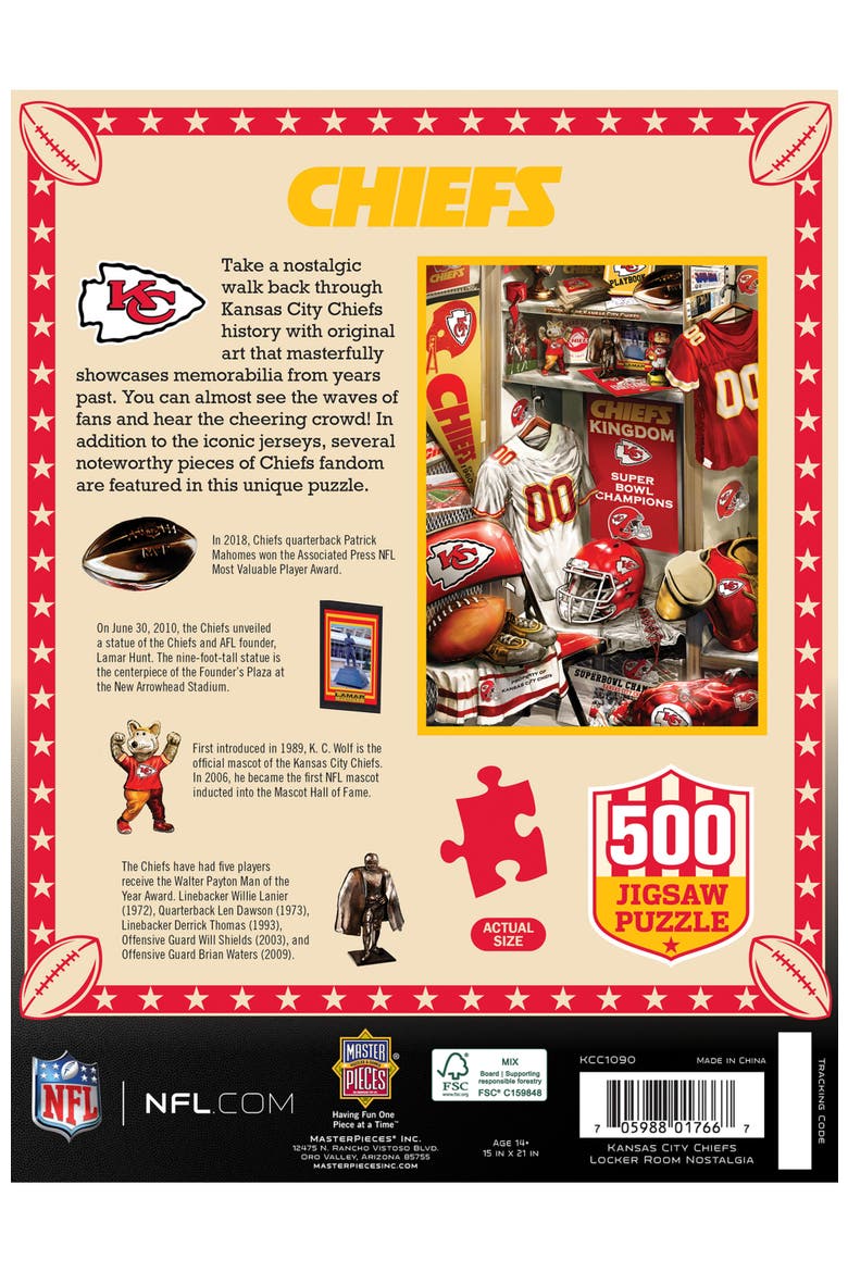 Kansas City Chiefs Locker 500pc Puzzle, Alternate, color, Multicolor