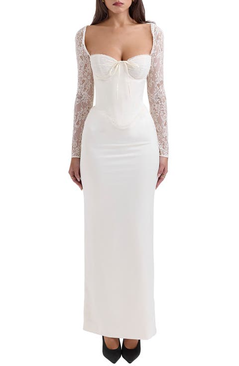 House Of Cb Dresses | House Of Cb Pietra White Corset Mini