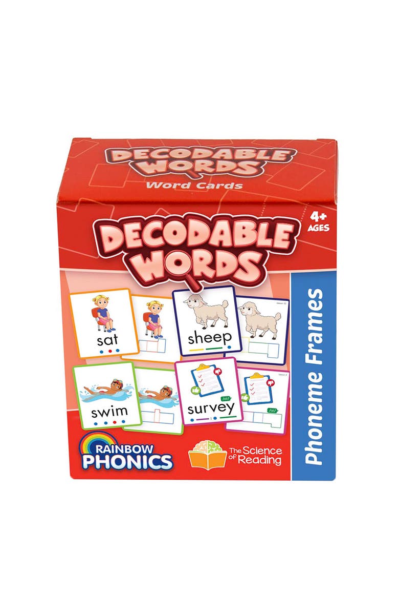 Junior Learning Rainbow Phonics Decodable Word Flash Cards, Main, color, Multicolored