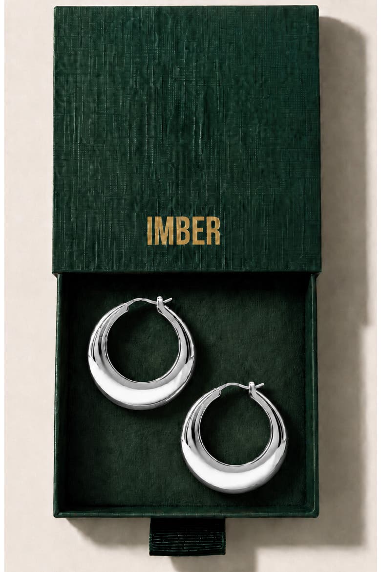 Chunky Openwork Hoop Earrings, Alternate, color, SILVER