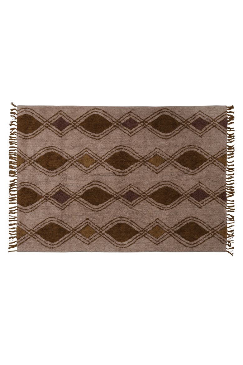 Rug with Fringe, Main, color, Brown