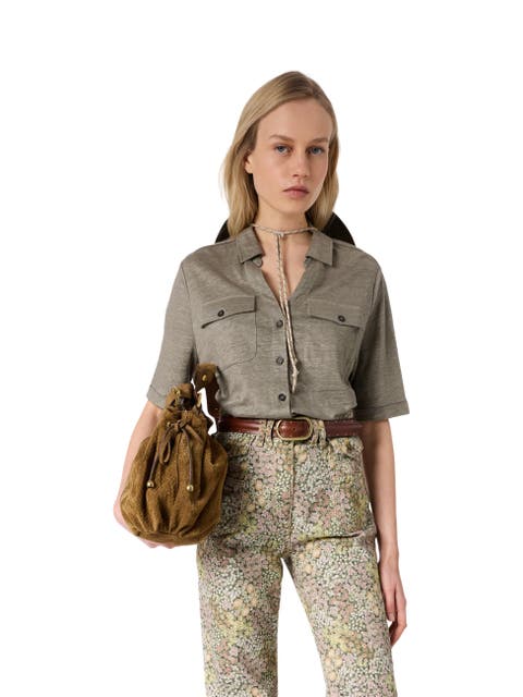 Moana Open Collar Linen Shirt