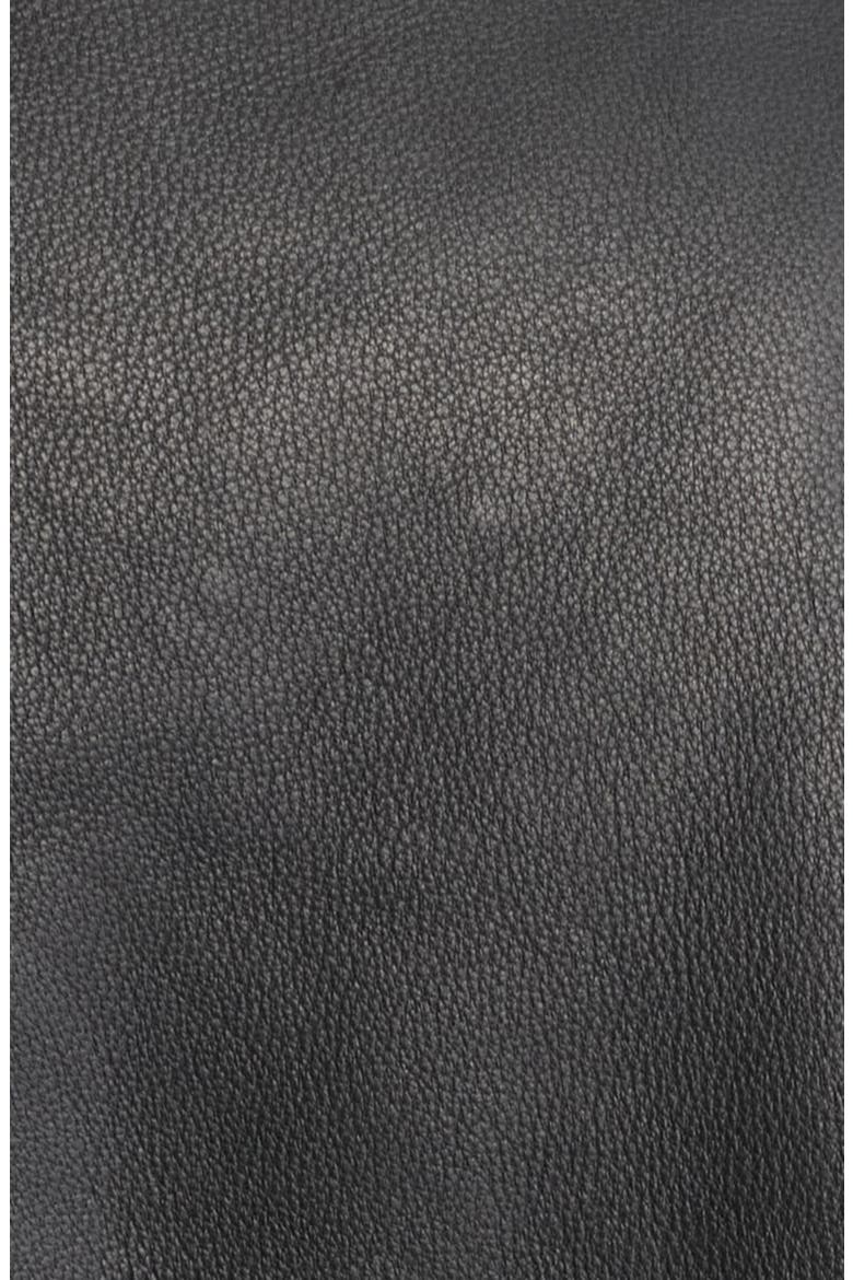 Leather Car Coat, Alternate, color, BLACK