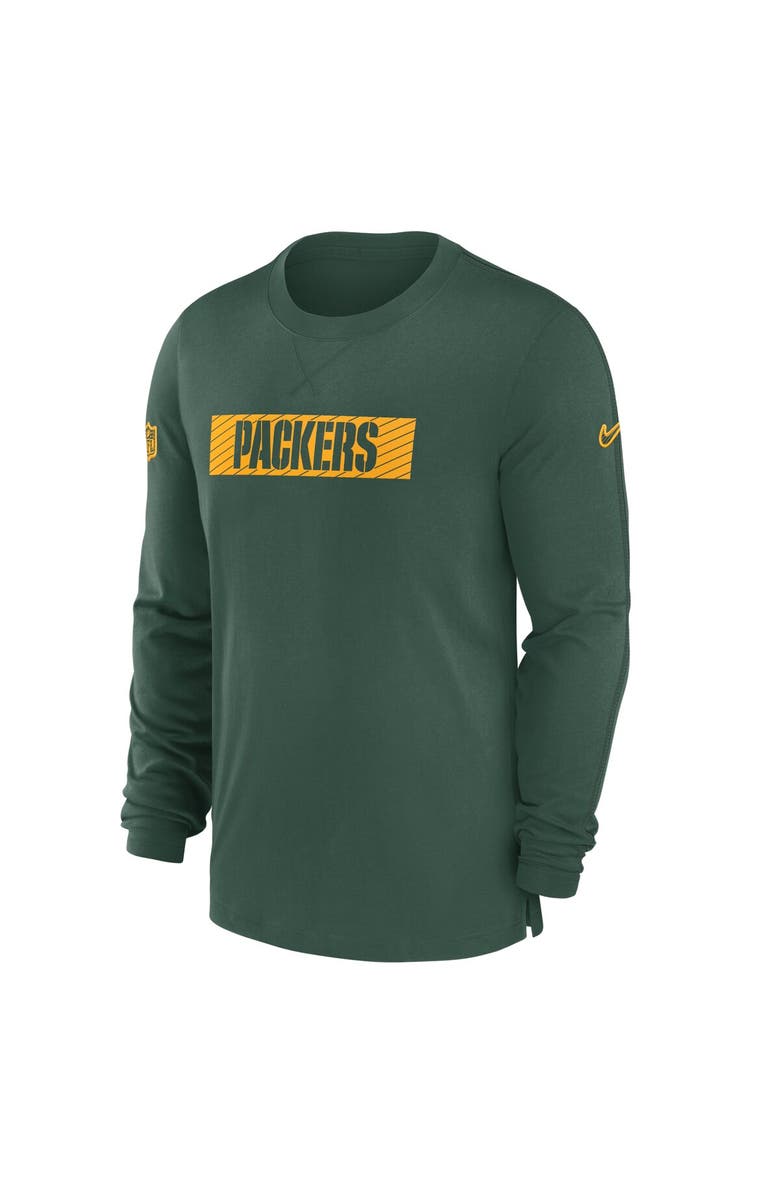 Nike Men's Nike Green Green Bay Packers Sideline Player Performance Long Sleeve T-Shirt, Alternate, color, 