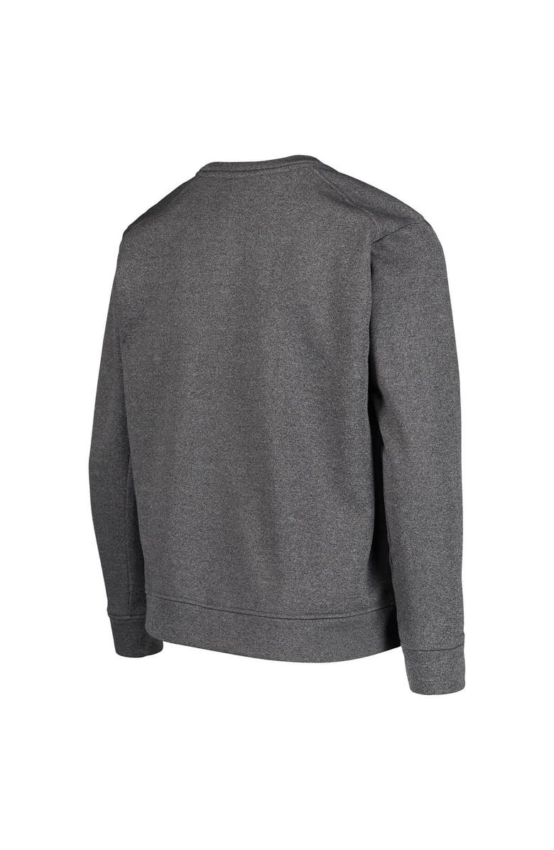 Outerstuff Youth Heathered Gray San Antonio Spurs Performance Fleece Crew Sweatshirt, Alternate, color,