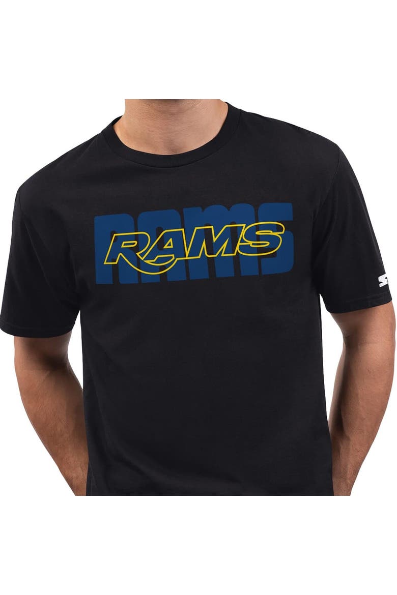 Men's Starter  Black Los Angeles Rams Smart Tech Prime Time T-Shirt, Alternate, color, Black