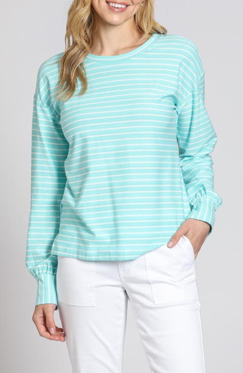 Stripe Stretch Cotton Top