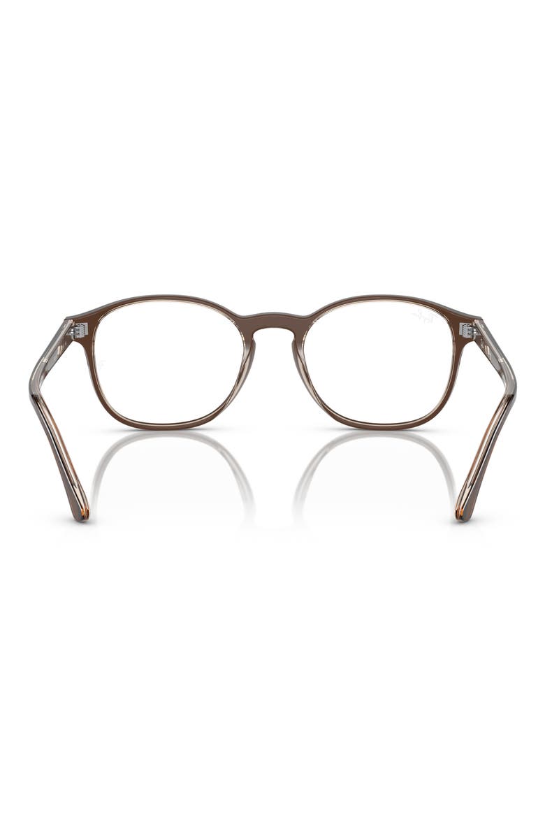 Phantos 50mm Round Optical Glasses, Alternate, color, LIGHT BROWN
