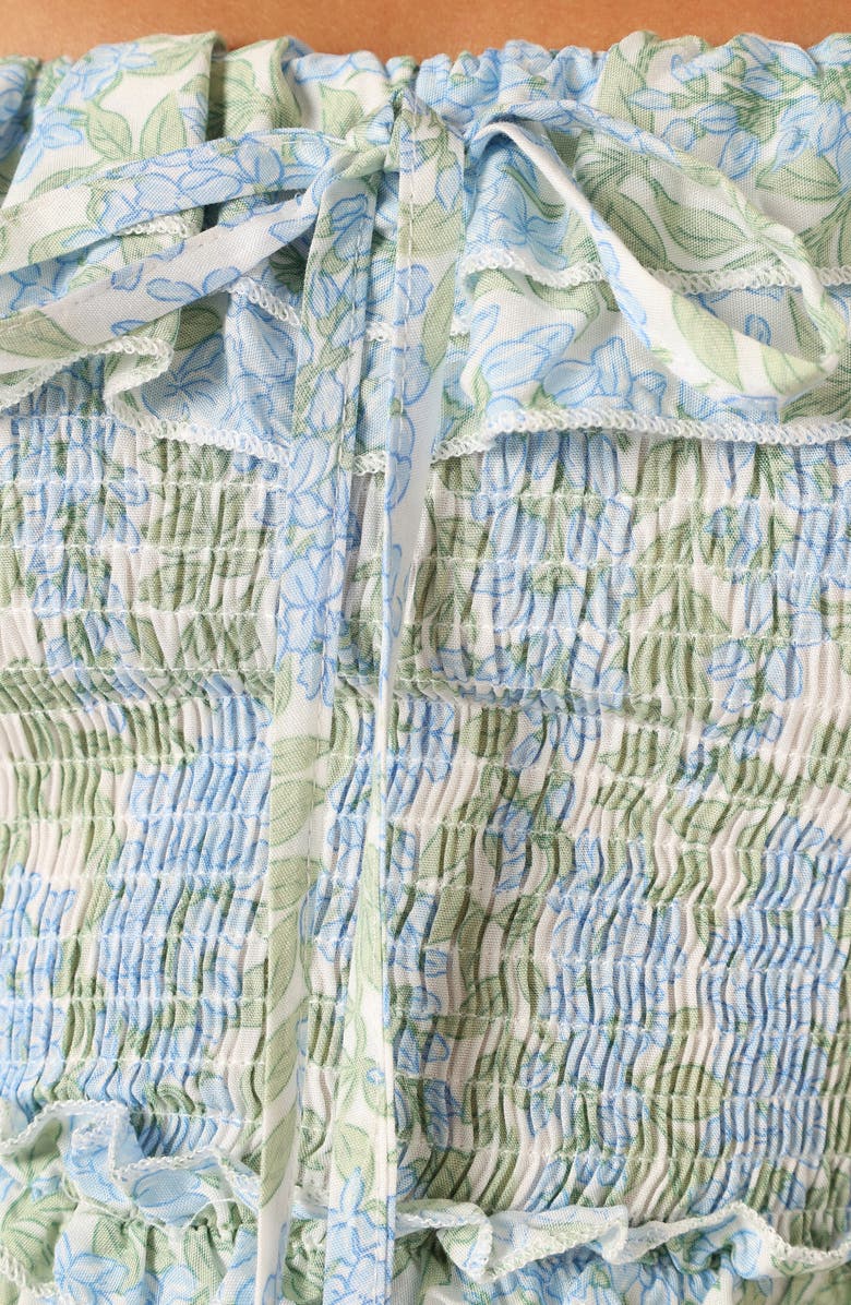 Petal & Pup Kai Floral Tiered Ruffle Minidress, Alternate, color, 