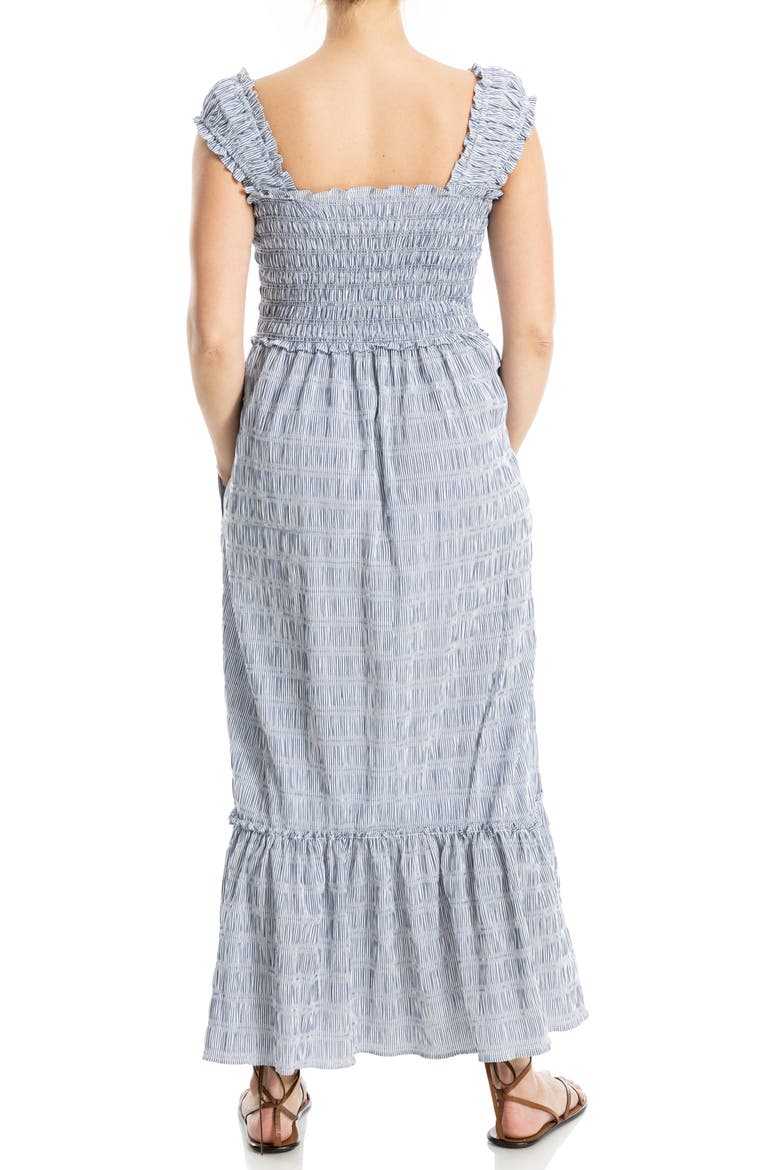 Tiered Printed Sundress, Alternate, color, NAVY/ WHITE