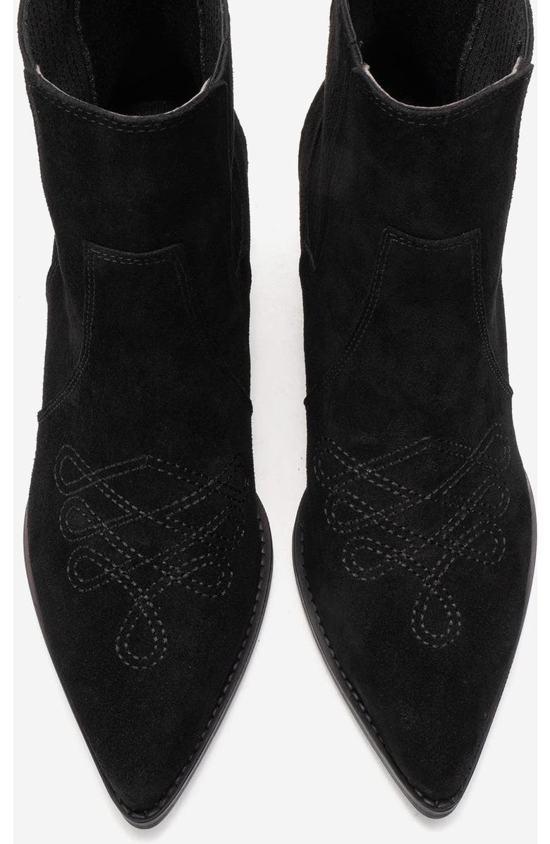 Forever & Always Shoes Julieta Leather Block Heel Western Boot, Alternate, color,