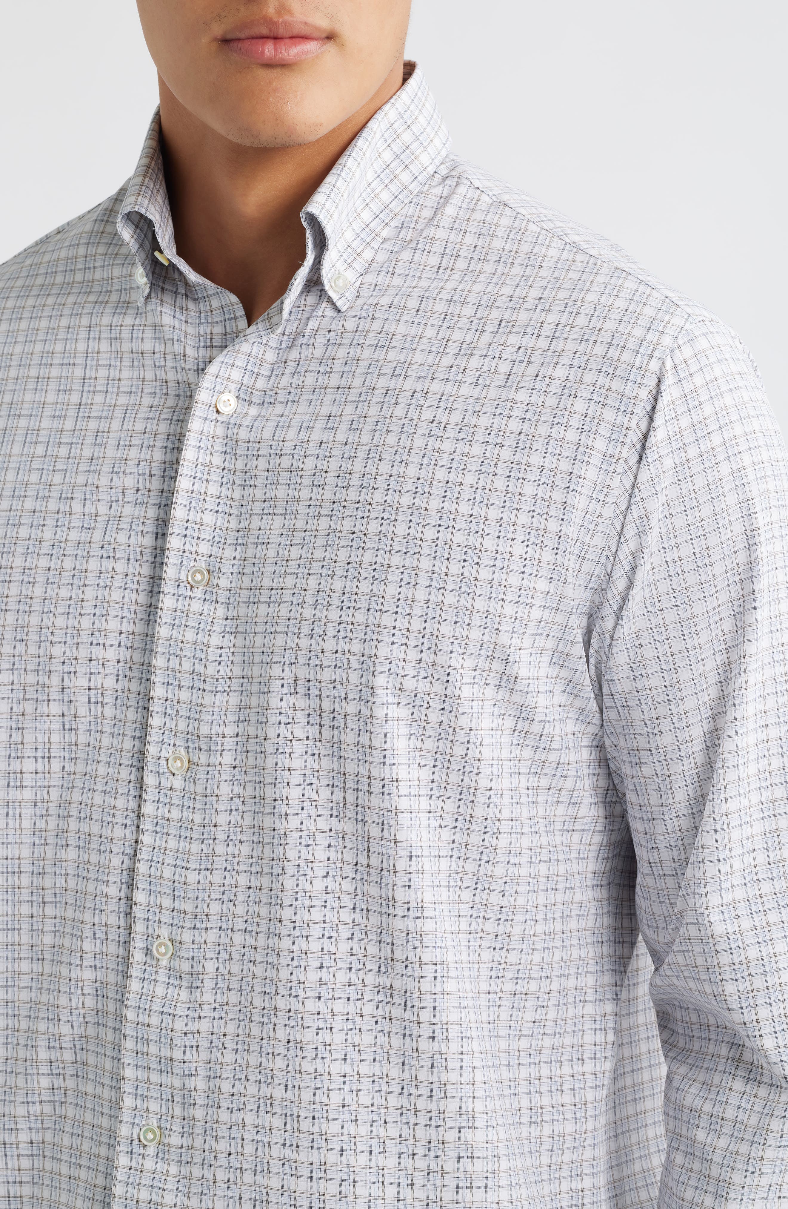 Shadow Check Performance Poplin Button-Down Shirt - image 2