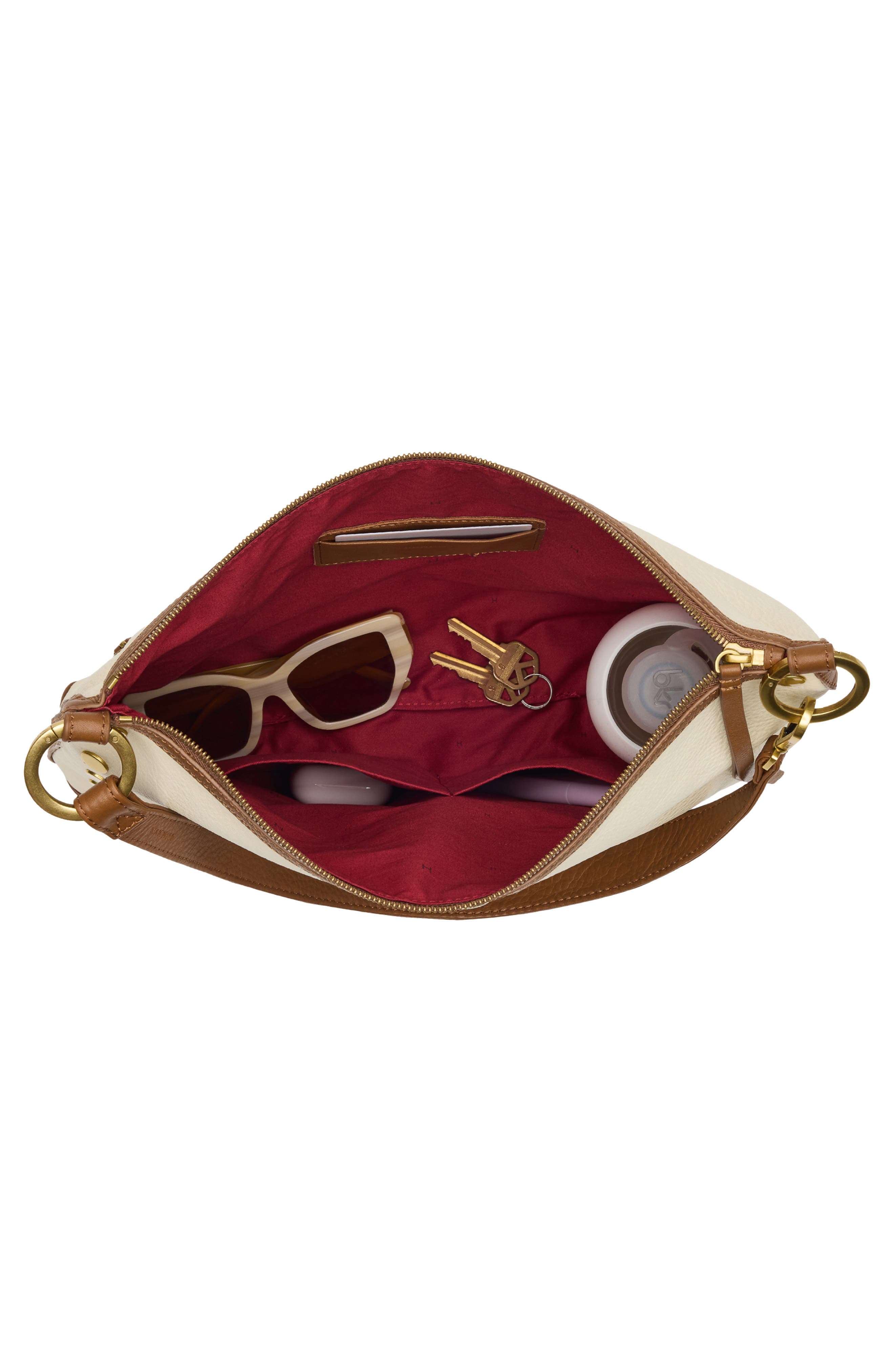 HAMMITT Large Kyle Leather Shoulder Bag, Alternate, color, West End/ Antique Gold
