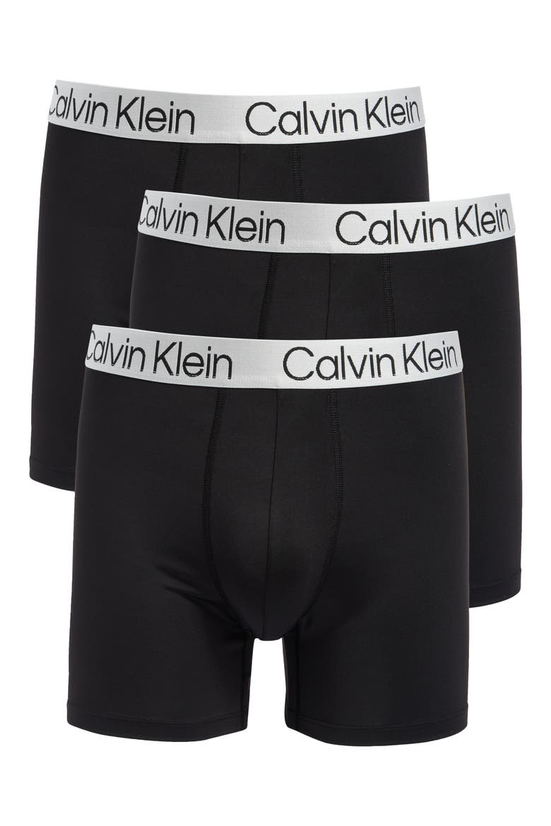 3-Pack Stretch Boxer Briefs, Main, color, BLACK