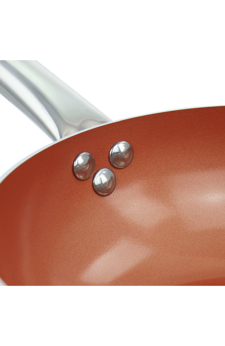 Gibson Home Copper Pan Cooking Excellence 3.5 Quart Aluminum Nonstick Saute Pan, Alternate, color, Brown