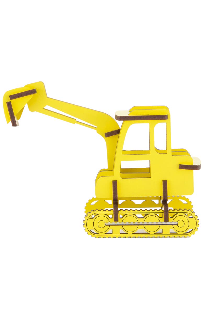 Little & Wood Woodlet Medium Digger, 3D Wooden Kit Set, Ages 6+, Alternate, color, Multicolored