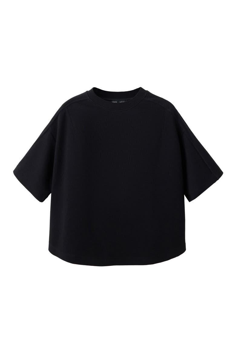 Seam Detail T-Shirt, Alternate, color, BLACK