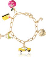 Juicy Couture City Icons Charm Bracelet, Gold-Tone Enamel Charms