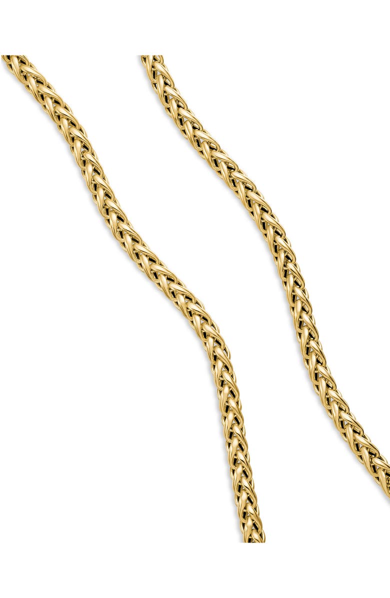 David Yurman Men's Wheat Chain Necklace in 18K Yellow Gold, 4mm, Alternate, color, 