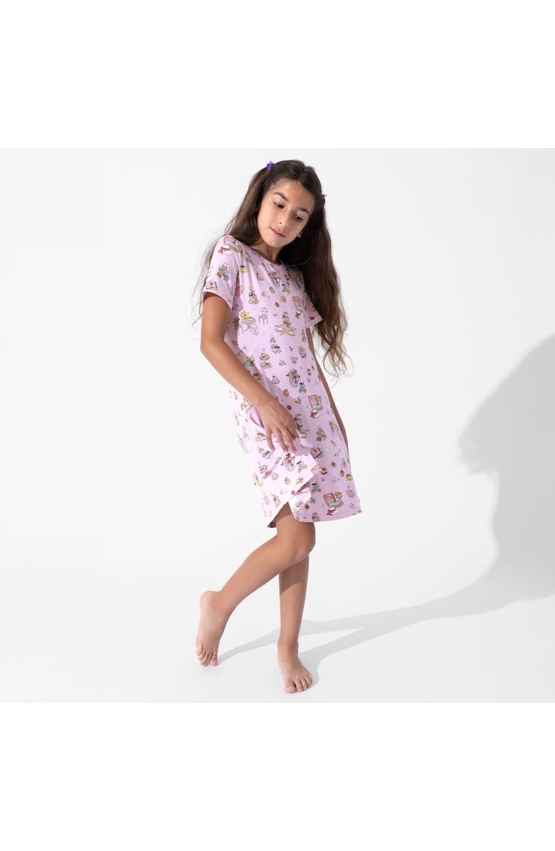 Bellabu Bear Kids' Tea Party Short Sleeve Dress, Alternate, color, Tea Party