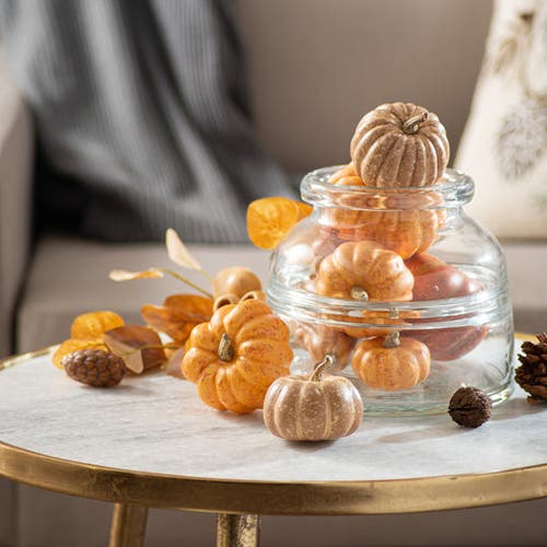 Darby Creek Trading Weathered Harvest Thanksgiving Mixed Orange Pumpkin & Gourd Set Of 9 In Orange