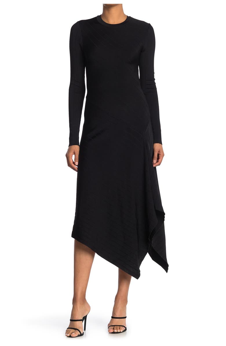 A.L.C. Viviana Asymmetrical Long Sleeve Dress, Main, color, 