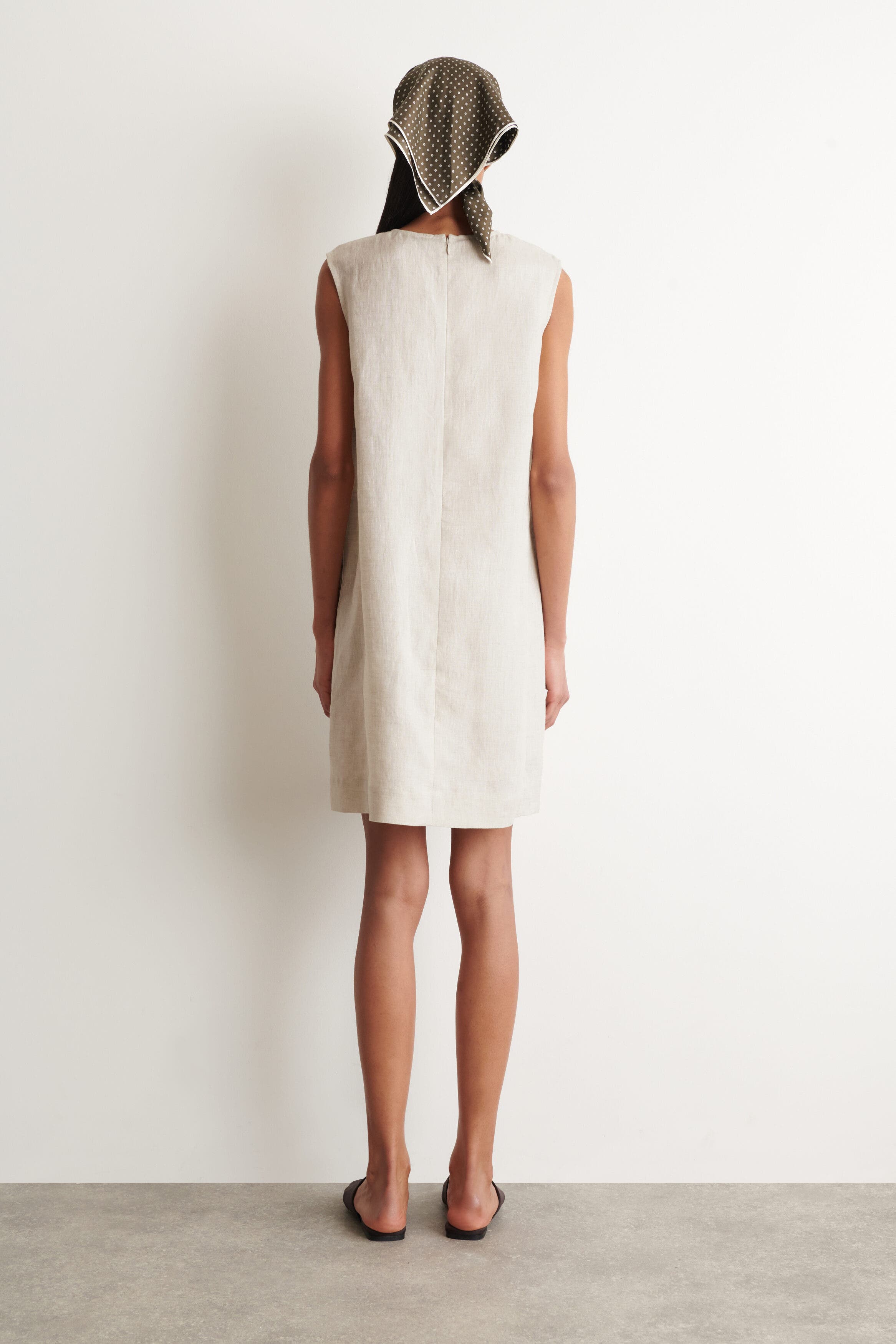 COS Linen Mini Shift Dress (Women) | Nordstrom
