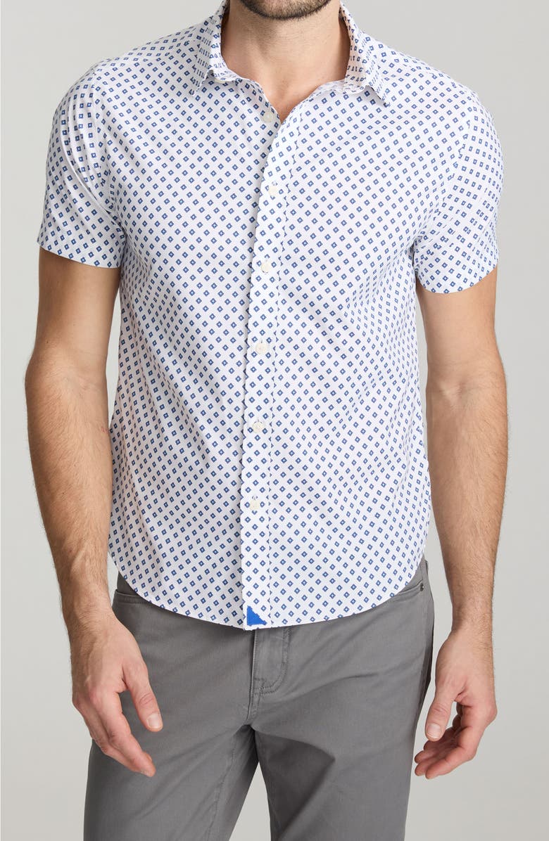 UNTUCKit Tidwell Short Sleeve Performance Button-Up Shirt, Main, color,