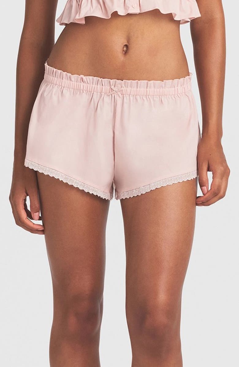 SKIMS Poplin Apparel Shorts, Main, color, Dusty Pink