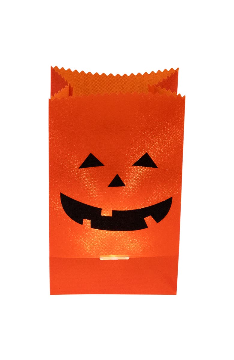 Northlight Lighted Jack-O-Lantern Halloween Outdoor Luminary Pathway Markers - 9.5" - Set of 3, Alternate, color, Orange