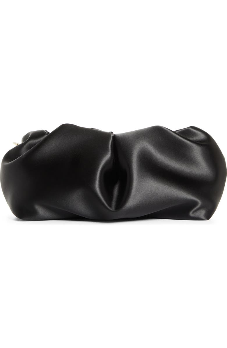 Christian Louboutin Eva Neoprene Satin Clutch, Main, color, Bk01 Black