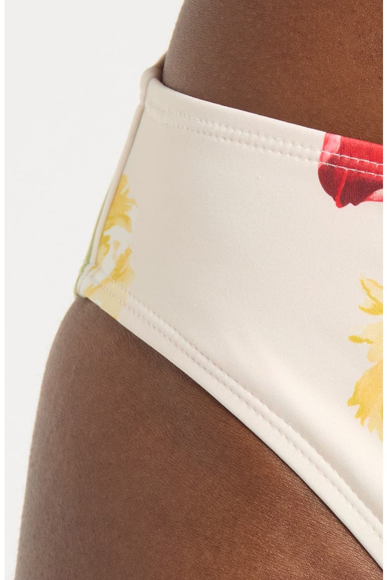 High Waist Bikini Bottoms, Alternate, color, WATERCOLOR ROCOCO BOUQUET IVORY/MULTI
