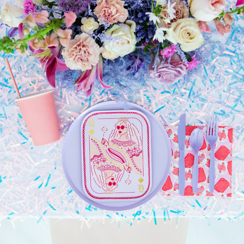 Jollity & Co . Queens Card Dinner Plates
