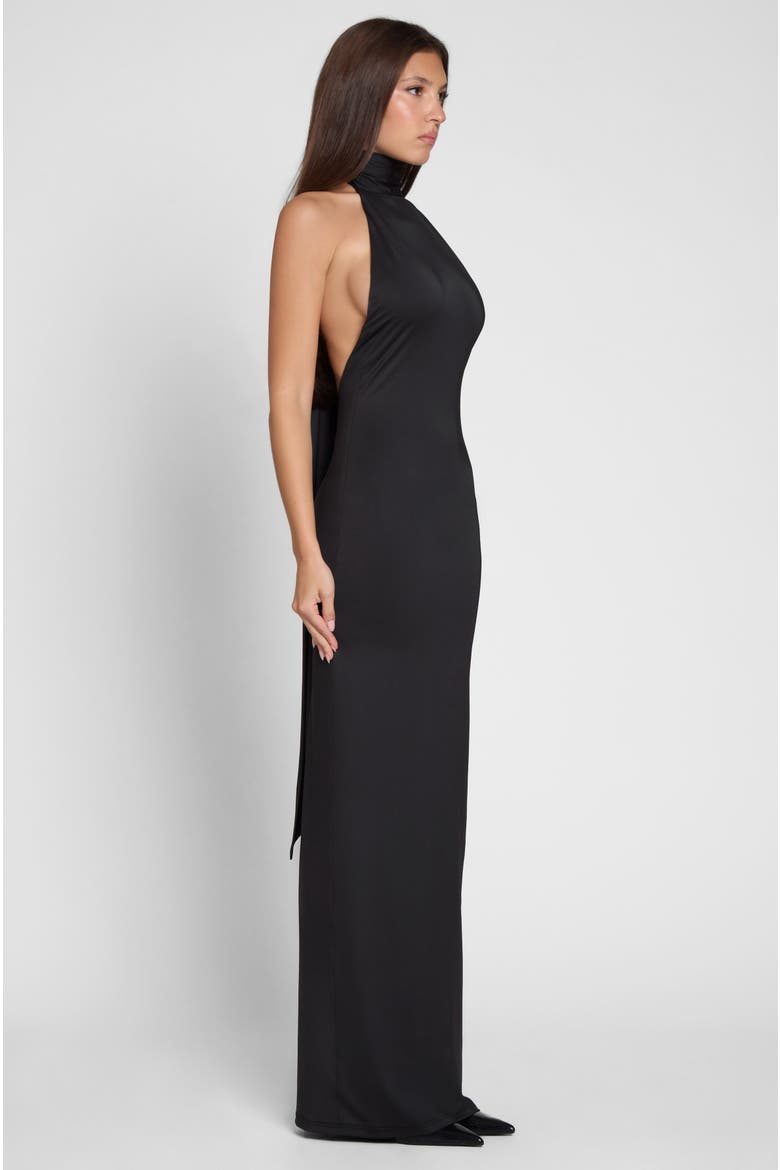 Alaia Drape Maxi Dress, Alternate, color, Black