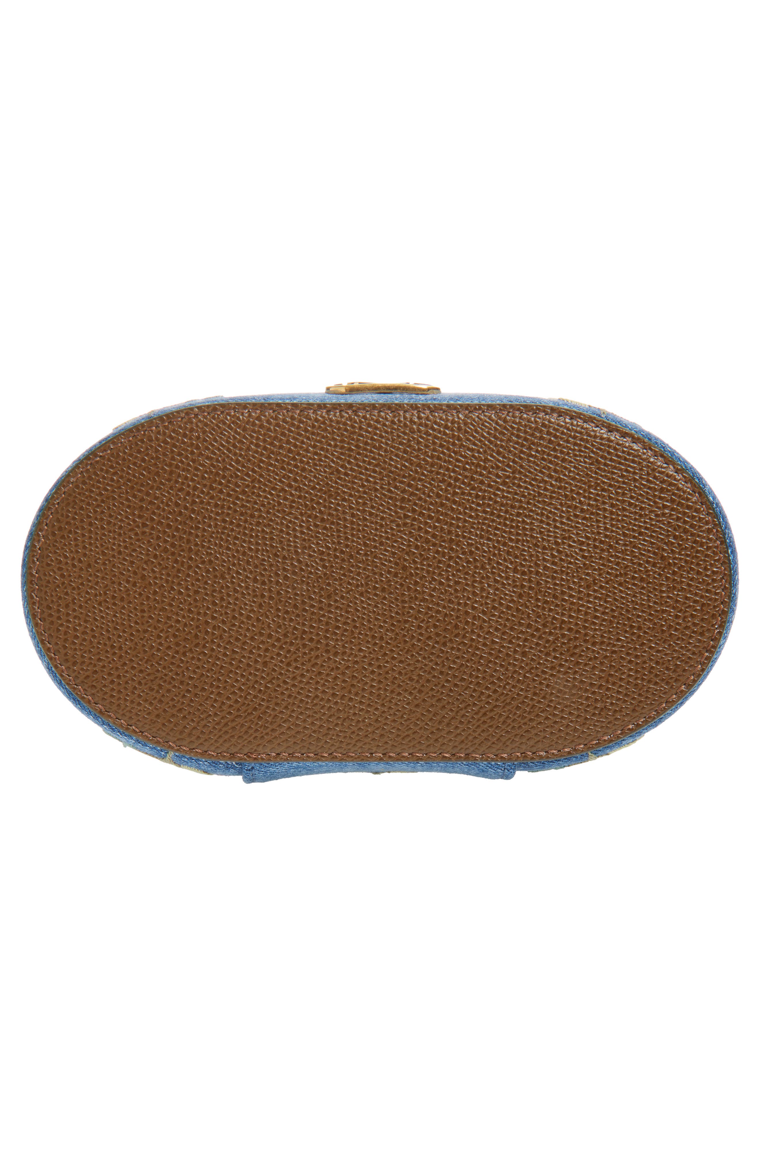 Valentino Garavani VLOGO Signature Embroidered Vanity Case, Alternate, color, Blue Multi