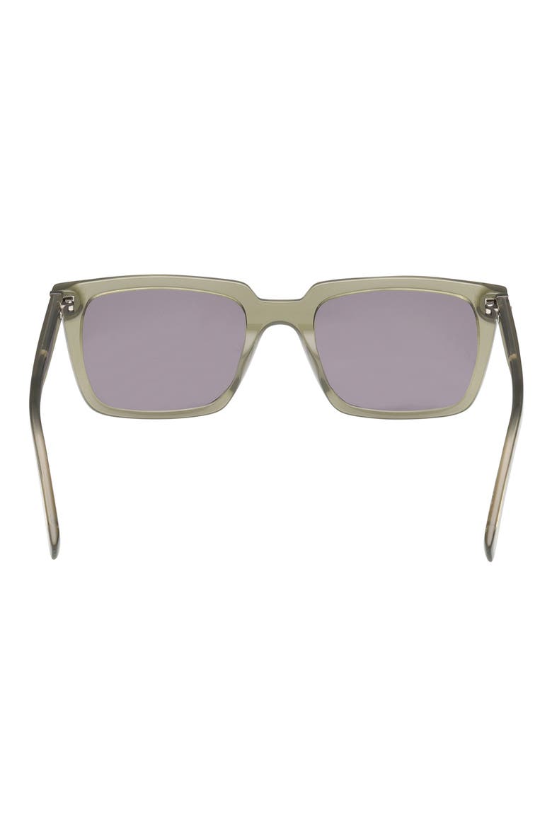 52mm Rectangular Sunglasses, Alternate, color, SHINY LIGHT GREEN / SMOKE