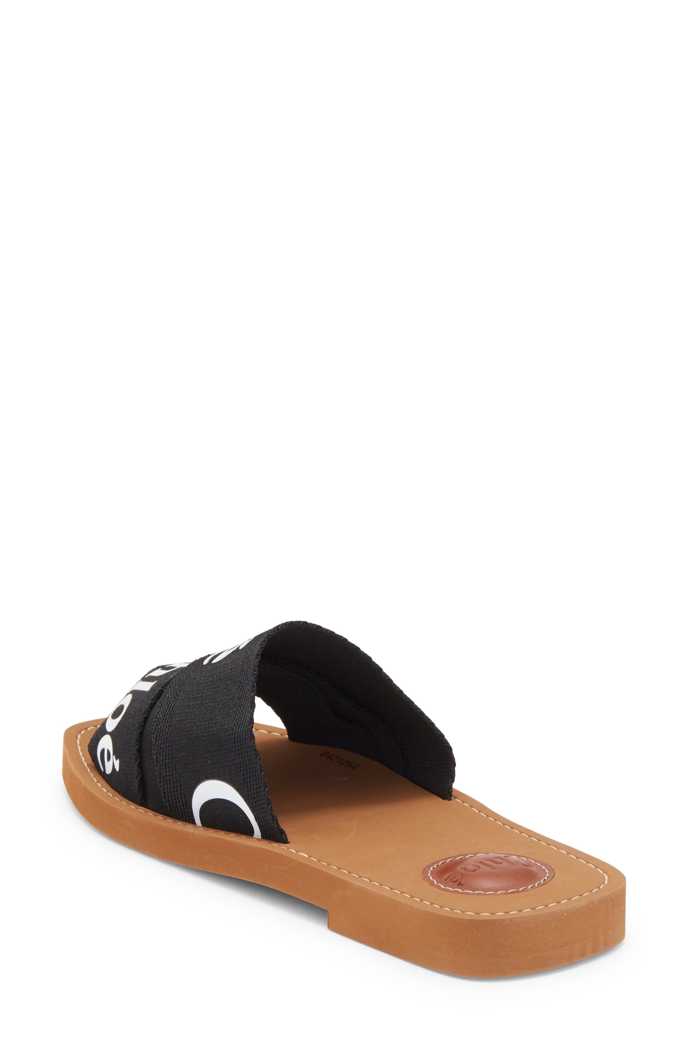 Chloé Woody Logo Slide Sandal, Alternate, color, 