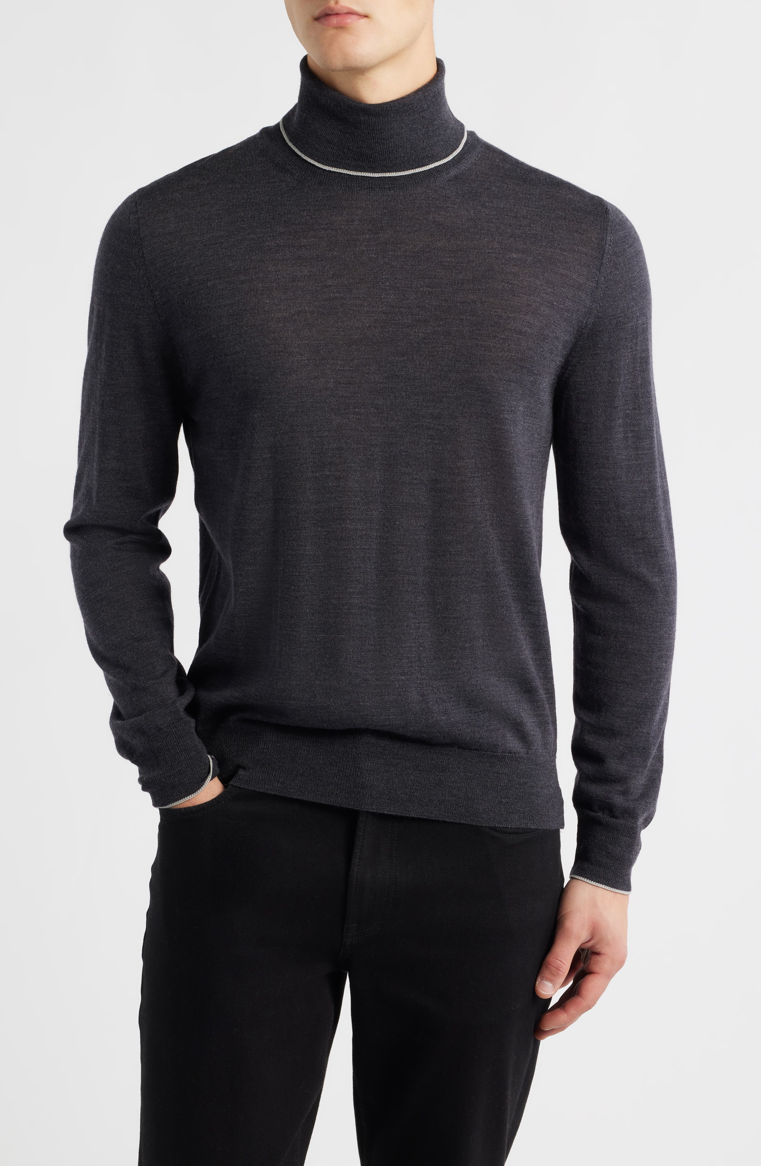 Canali Turtleneck Wool Sweater