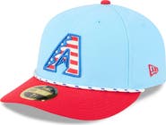 New Era Men's New Era Light Blue/Red Arizona Diamondbacks 2025 Fourth of July Low Profile 59FIFTY Fitted Hat