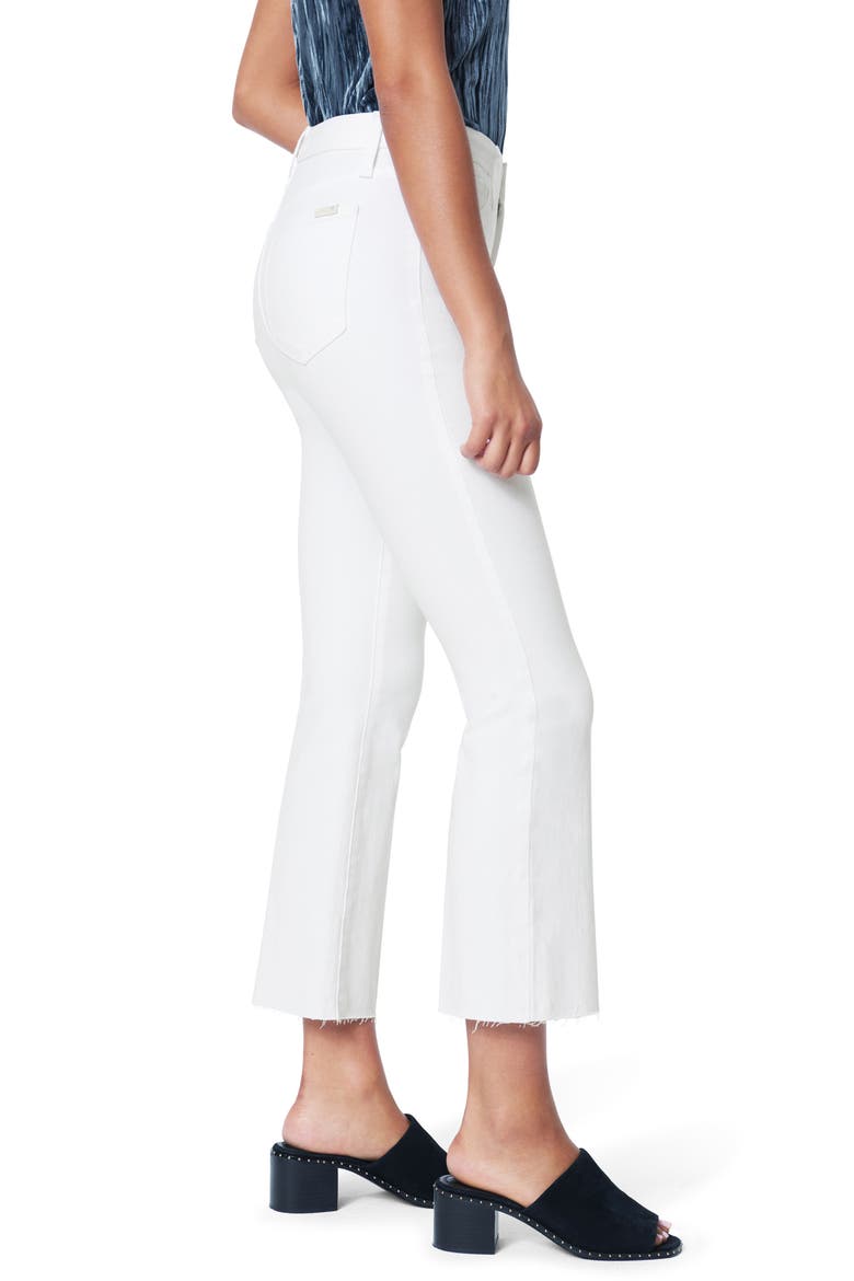 The Hi Honey High Waist Raw Hem Crop Bootcut Jeans, Alternate, color, WHITE