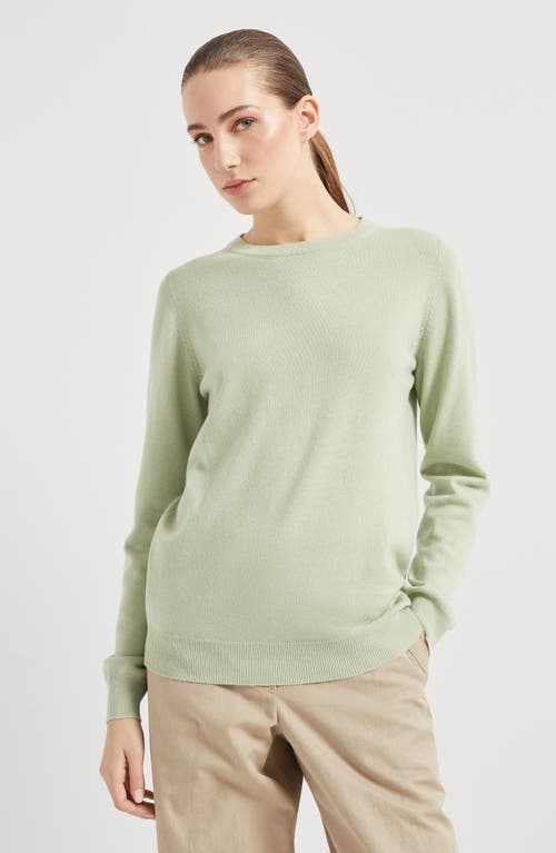 Brunello Cucinelli Cashmere Monili-detail Sweater In Mint Green