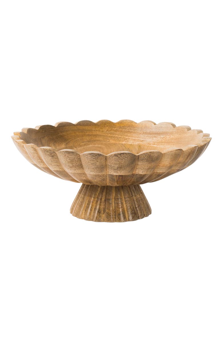 Mela Artisans Fluted Pedestal Bowl - Natural, Main, color, 