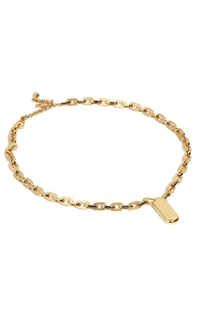 ZARUX Modern Day Necklace, Main, color, Yellow Gold