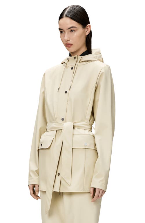 Shop Rains Curve Waterproof Rain Jacket In Dune