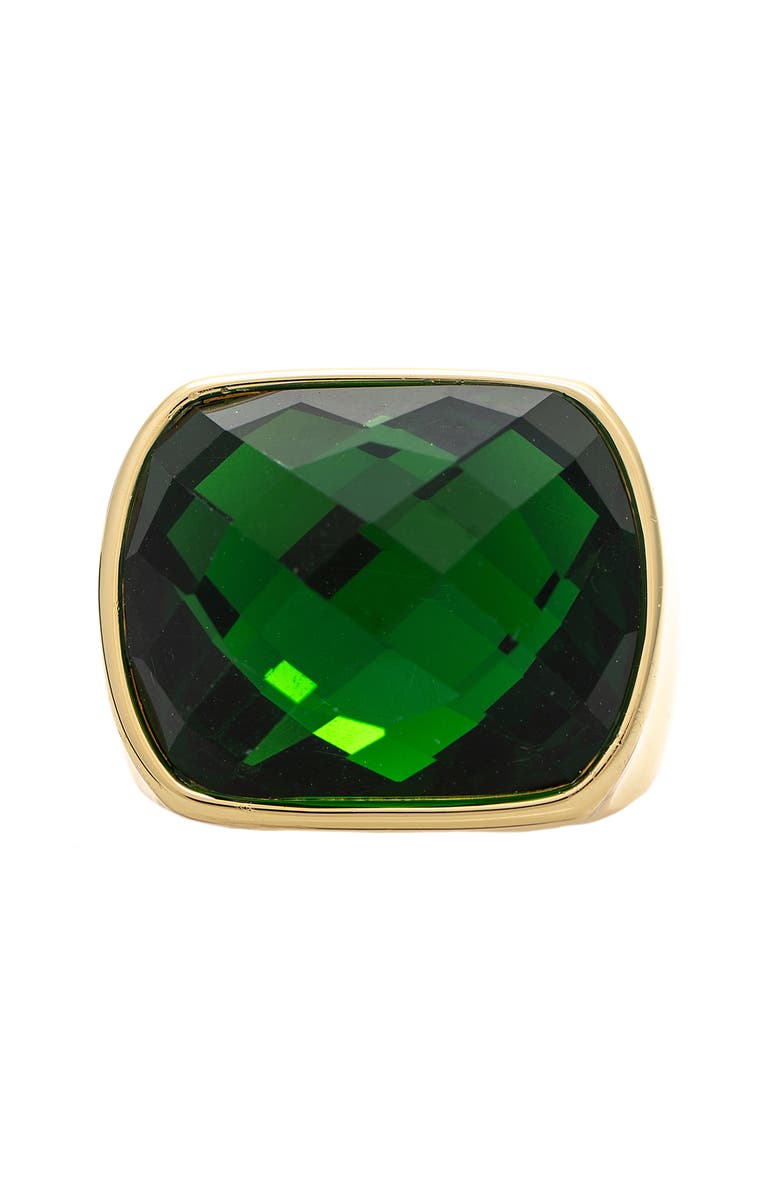 RIVKA FRIEDMAN Faceted Stone Cocktail Ring, Main, color, Emerald