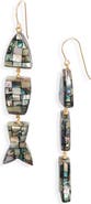 NEST Jewelry Abalone Fish Earrings