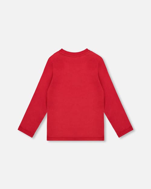 Deux Par Deux Jersey T-shirt With Moose In Red