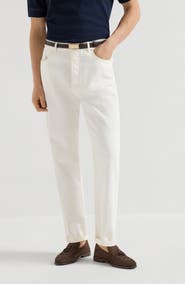 Brunello Cucinelli Garment-dyed denim trousers