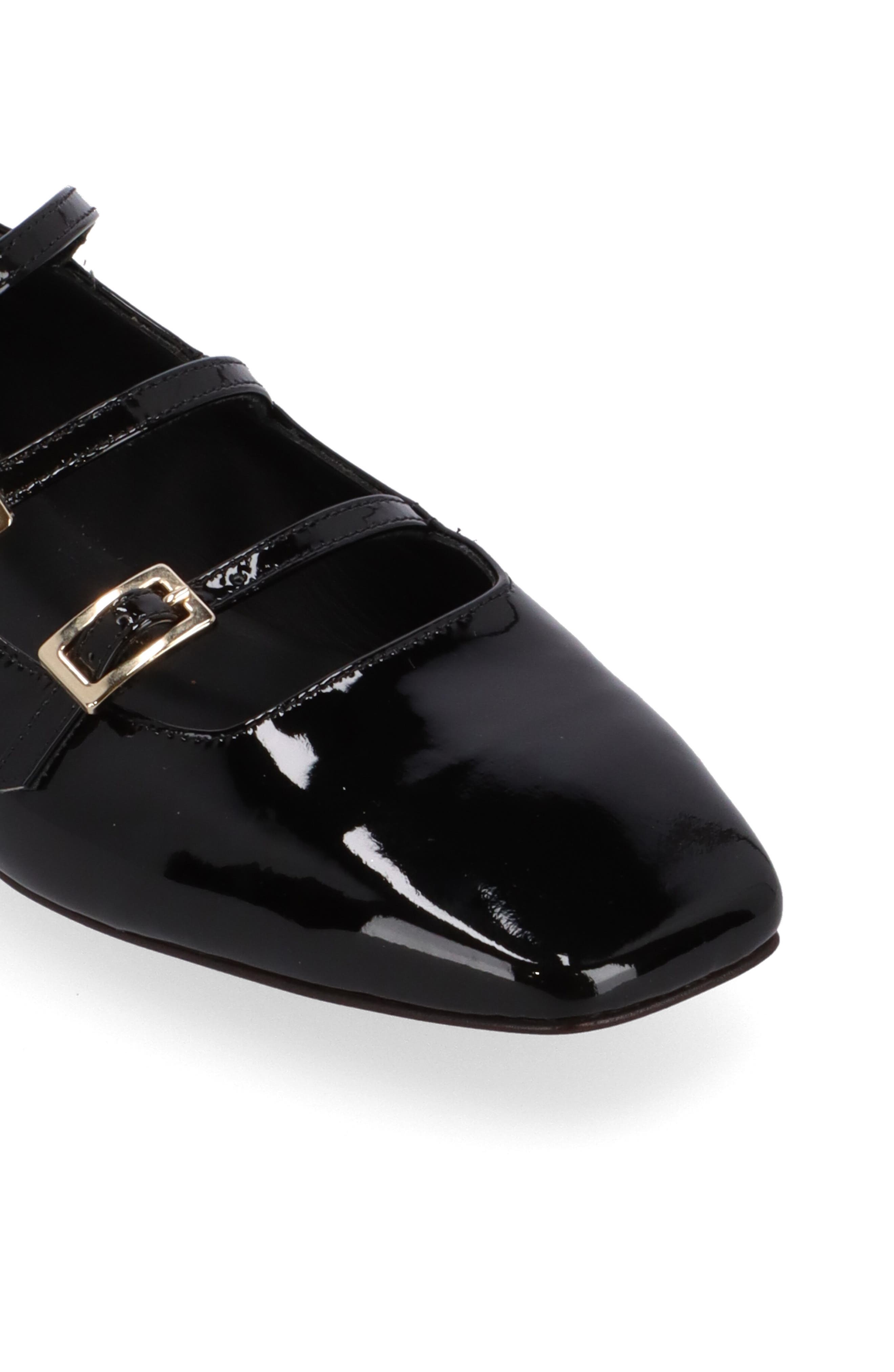 Luke Strappy Mary Jane Ballet Flat, Alternate, color, BLACK