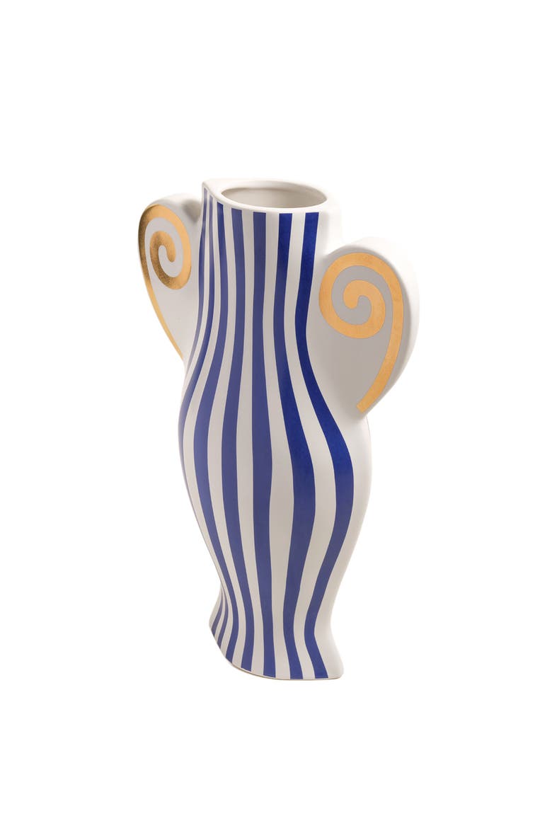 Longhu Ceramic Vase 14 In, Alternate, color, Blue